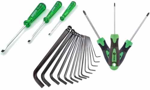 Chaves de fenda, allen e philips